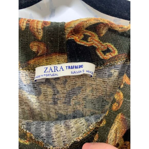 Zara Mock Neck Long Sleeve Top Size Small - Picture 5 of 7